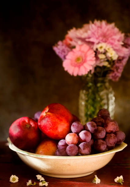 istock Still life apples and grapes 670570236