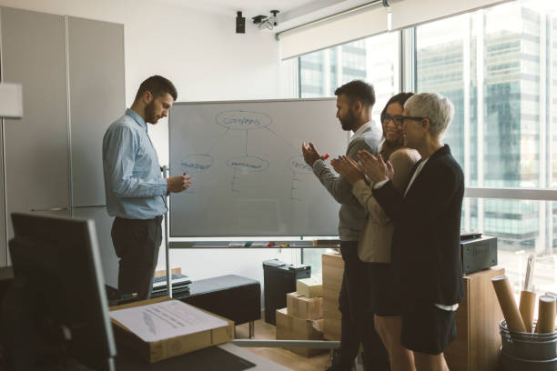 istock Business people on presentation in the office 670577424