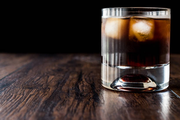 istock Black Russian Cocktail with vodka and coffee liquor. 670582336