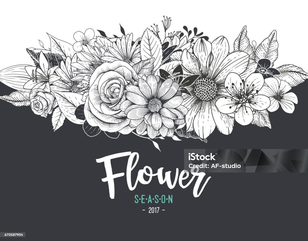 Flower Background Flower invitation - vector background, global colors used Gerbera Daisy stock vector