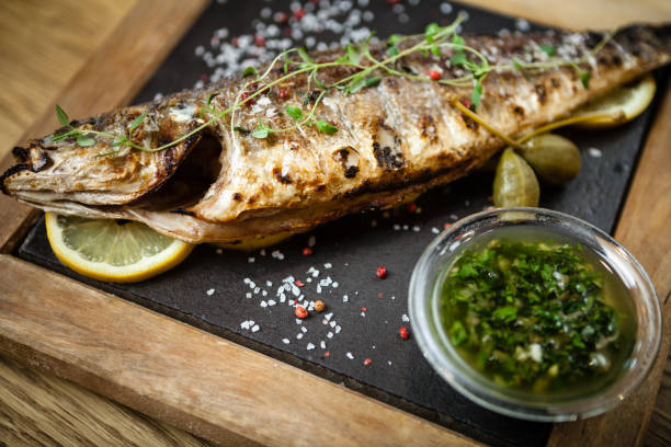 istock Fresh sea bass 670588046