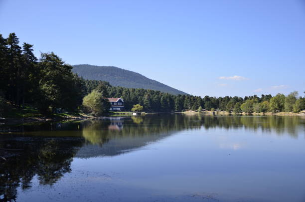 istock Bolu Golcuk lake and reflection.. 670588054