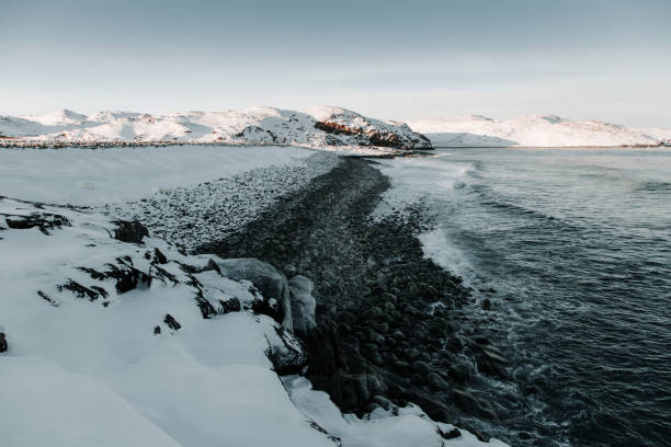 Barents Sea in Arctic Ocean. Kola Peninsula, Russia