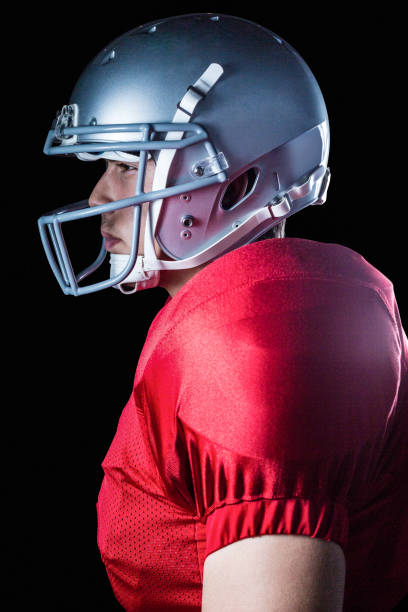 istock Side view of serious sportsman standing 670607790