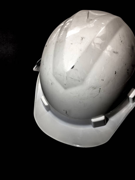istock Scratched on the Old  Safety helmet 670611050