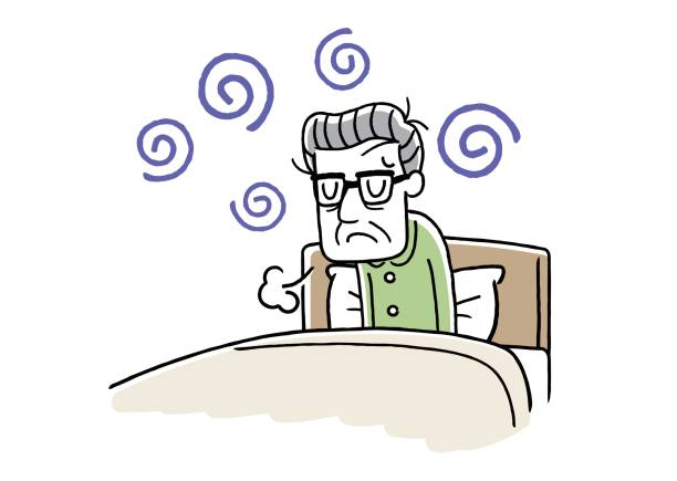 istock A senior male with poor physical condition in the morning 670628086