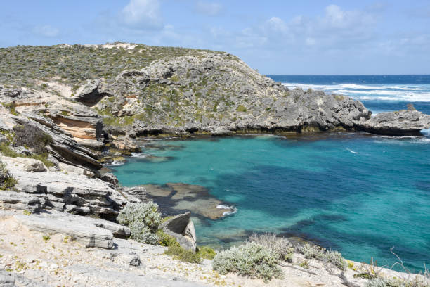 istock Turquoise Lagoon and Limestone Bluffs 670631956