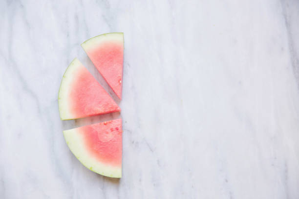 istock Above shot of watermelon on Marble 670644682