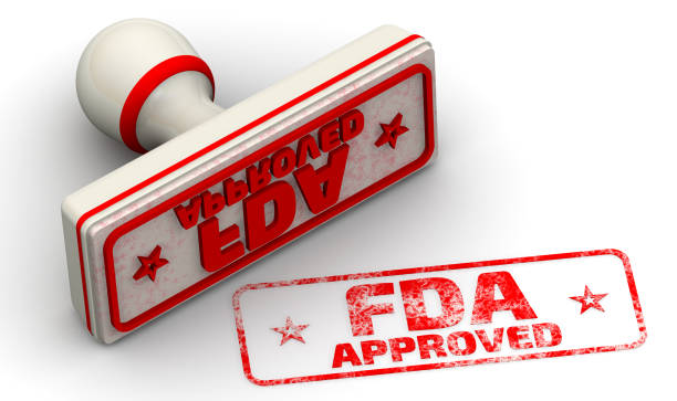 FDA approved. Seal and imprint Red seal and imprint "FDA APPROVED" on white surface. FDA - Food and Drug Administration is a federal agency of the United States Department of Health and Human Services. Isolated. 3D Illustration food and drug administration stock pictures, royalty-free photos & images