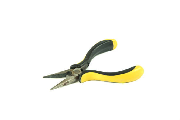 istock Old Needle Nose Pliers on white background. 670654922