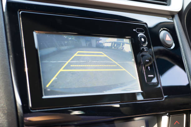istock Car Rear View System Monitor reverse 670661084