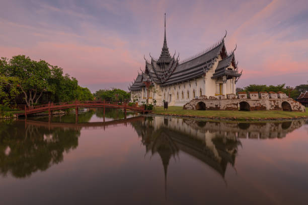 sanphet prasat throne hall, città antica, bangkok, thailandia - sanphet palace foto e immagini stock