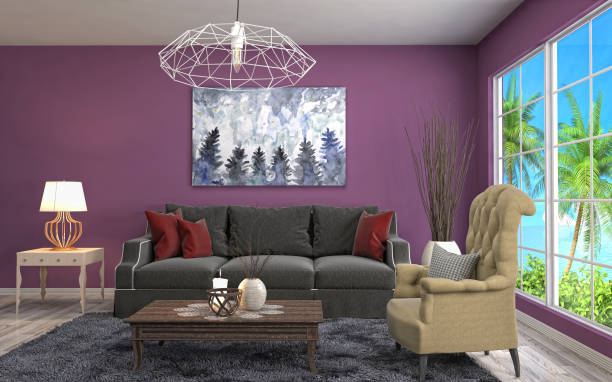 istock Interior living room. 3d illustration 670668016