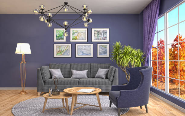 istock Interior living room. 3d illustration 670668020