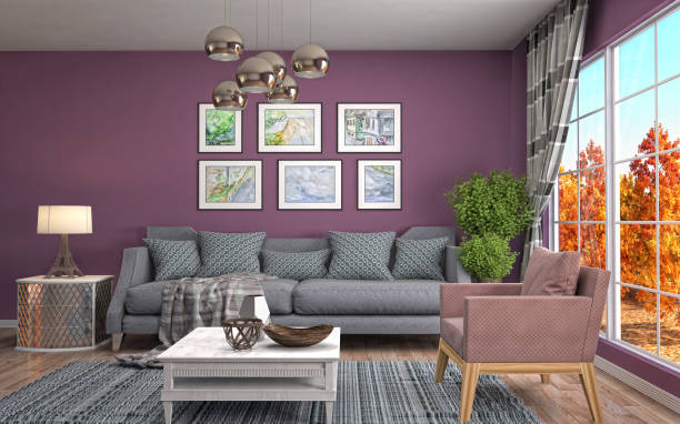 istock Interior living room. 3d illustration 670668030