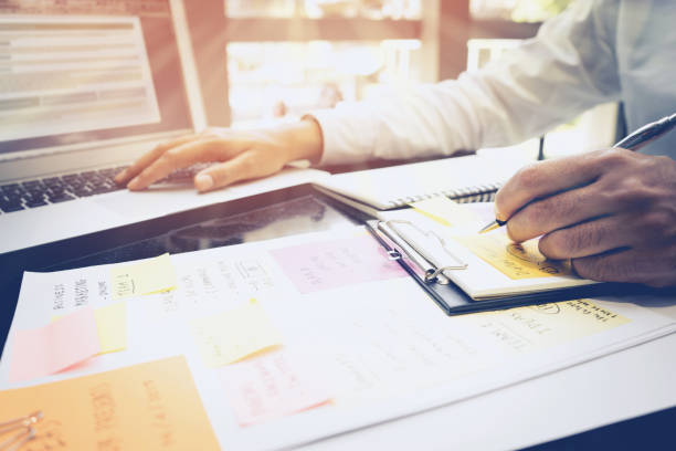 istock Businessman working concept.Analysis strategy marketing process. 670668226