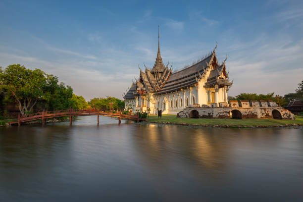 sanphet prasat thronsaal, ancient city, bangkok, thailand - sanphet palace stock-fotos und bilder