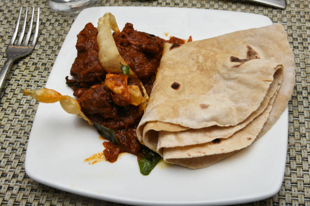 istock Chapati roti/chapathi/fulka/paratha Indian whole wheat flat bread. 670675246