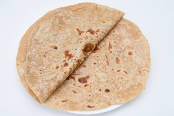 istock Chapati roti/chapathi/fulka/paratha Indian whole wheat flat bread. 670677694