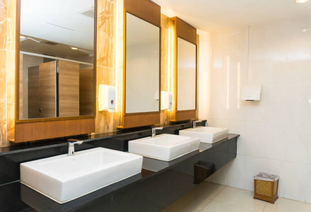 istock Interior of Modern private toilet or restroom 670684724