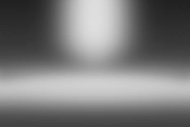 istock Product Showscase Spotlight on Black Background - Soft Blurry, Foggy Infinite Dark Horizon Floor 670693586