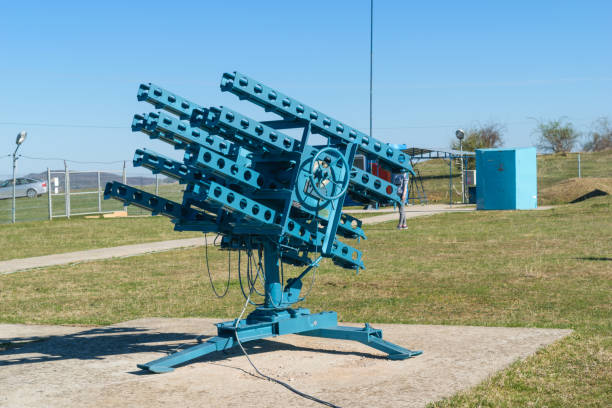Anti hail rocket launcher inside and anti hailstorm prevention site