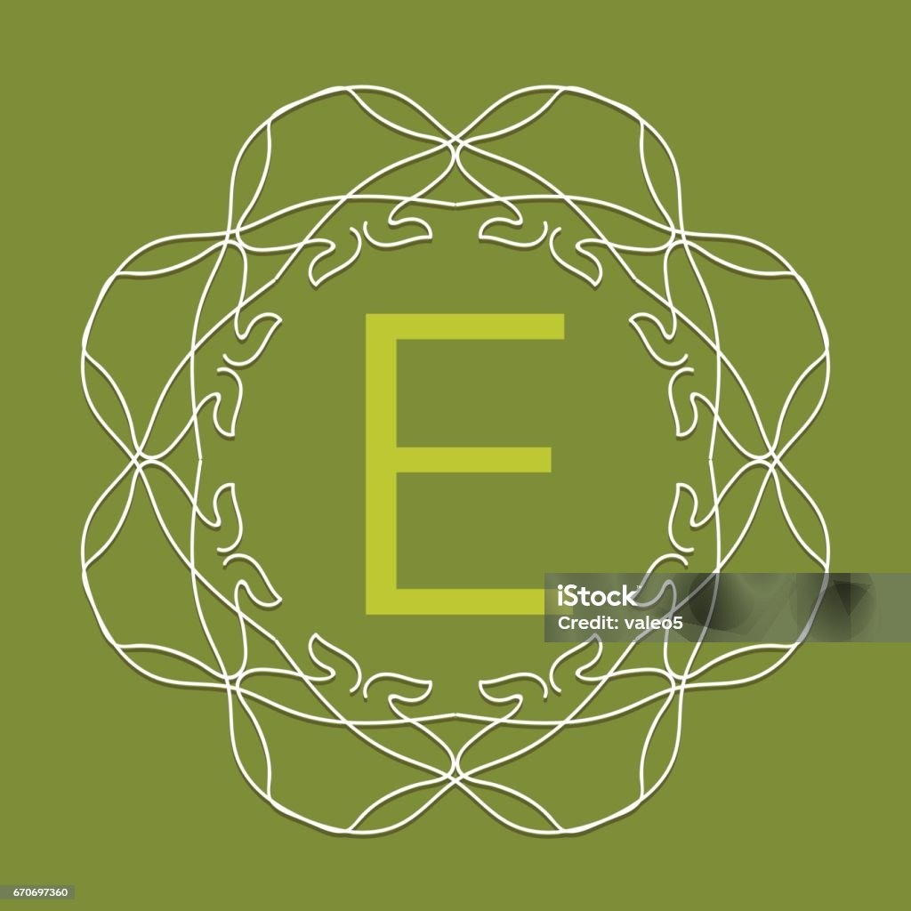Monogram E Abstract Design Monogram E Design Stock Illustration - Download Image Now - Abstract ...