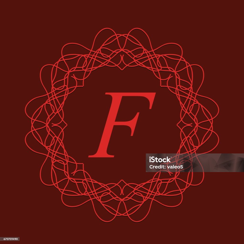 F Monogram Simple Monogram F Design Stock Illustration - Download Image Now - Abstract ...