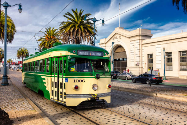 San Francisco CA, USA, Historic street car stock photo