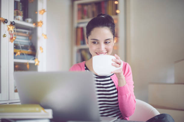 istock Young woman at home 670737850