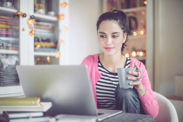Young woman at home