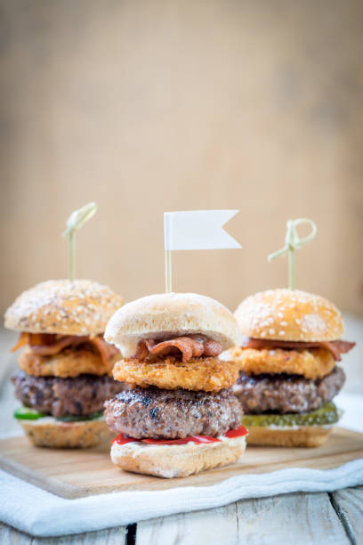 istock three finger food slider beef burgers for sharing 670745112