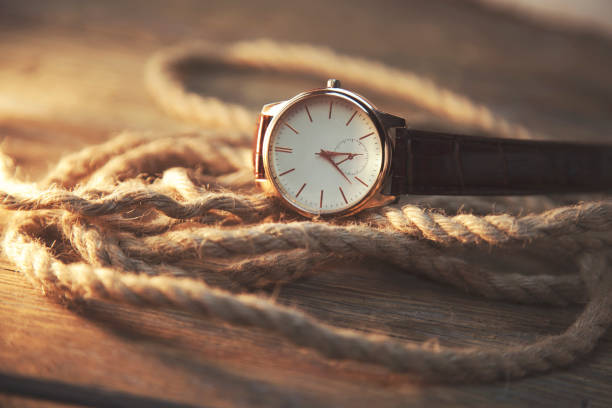 istock elegant  watch on a textured vintage background 670752700