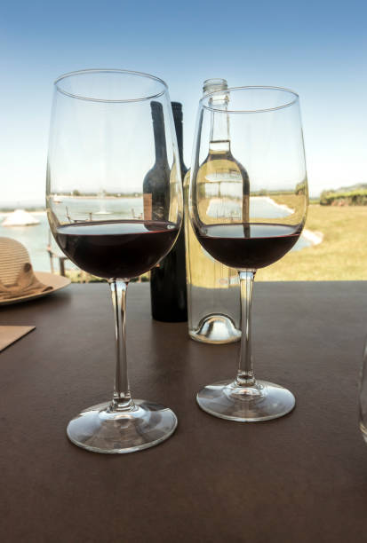 istock Glasses and bottle of red wine 670755254