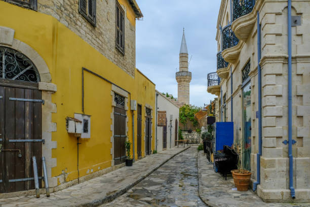 istock Limassol Mosque with minaret in  street scene 670755380
