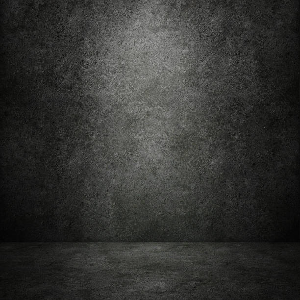 istock Grungy concrete wall and stone floor room 670768694