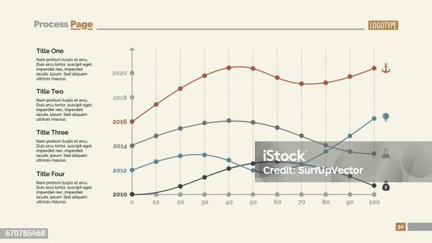 Four Point Graph Example Four Point Charts Slide Template Stock Illustration - Download Image ...