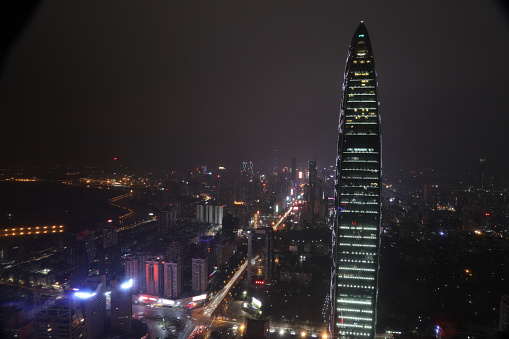 China Shenzhen future modern building night view