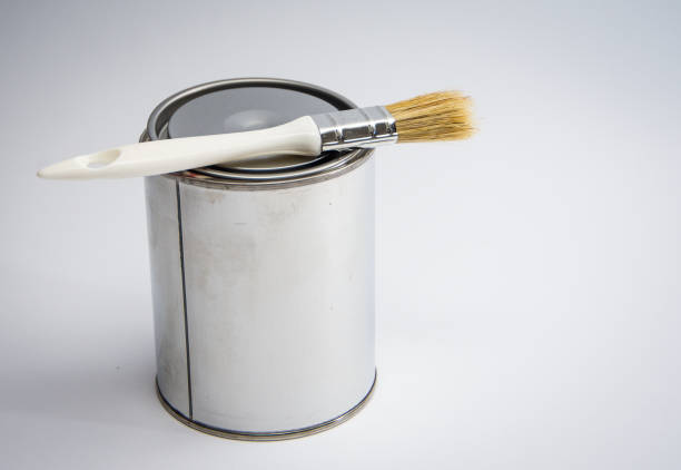 istock Paint tin can with paint brush 670799294