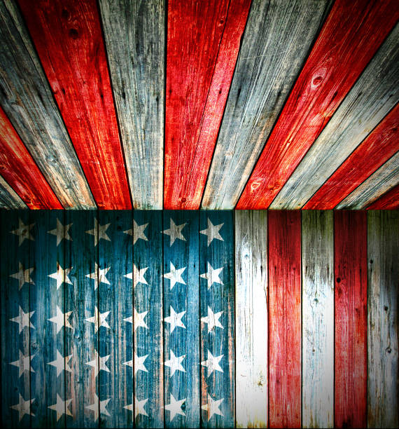 istock USA style background - empty wooden room for display montages 670825012