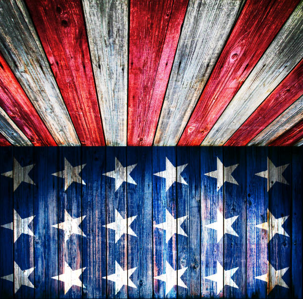 istock USA style background - empty wooden room for display montages 670825096