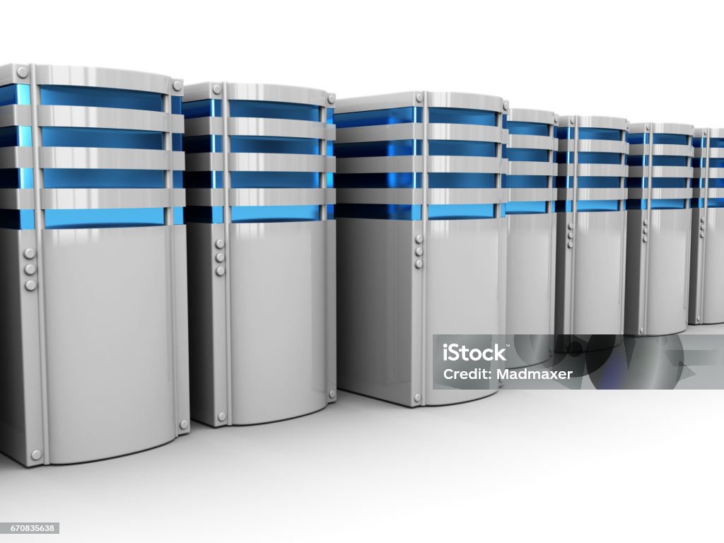 Server Balco Servers Row Stock Illustration - Download Image Now - Blue, Box ...