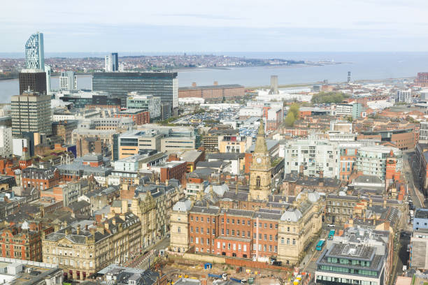 istock Aerial view of Liverpool, England, UK 670850794