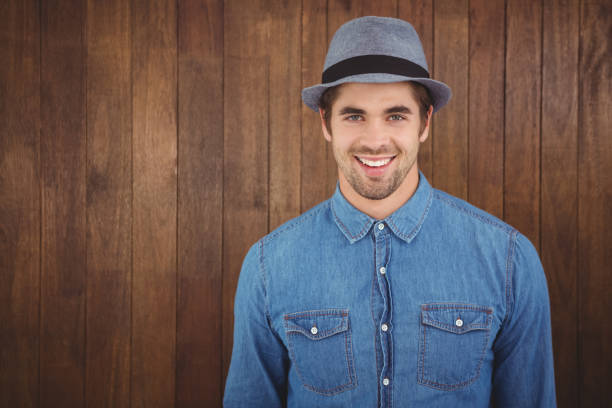 istock Portrait of happy hipster wearing hat 670851814