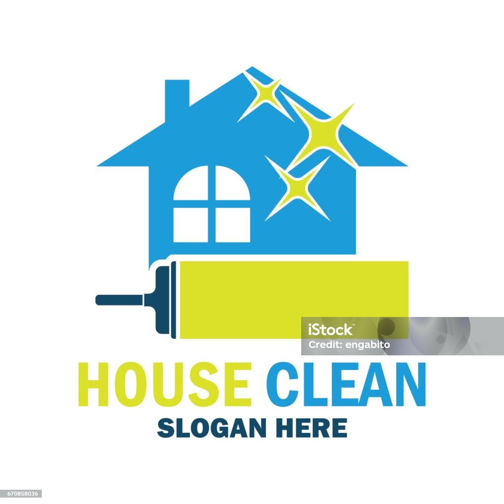 cleaning service icon with text space for your slogan / tagline, vector illustration Abstract stock vector