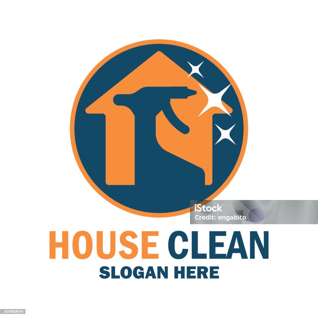 cleaning service icon with text space for your slogan / tagline, vector illustration Abstract stock vector