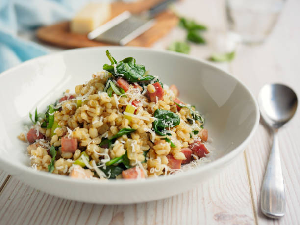 istock healthy pearl barley risotto 670873774