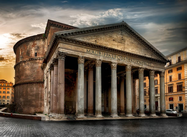 pantheon romano antico - architecture italian culture pantheon rome church foto e immagini stock