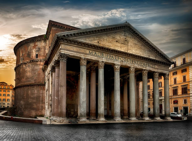 고대 로마 판테온 - ancient rome pantheon rome church dome 뉴스 사진 이미지