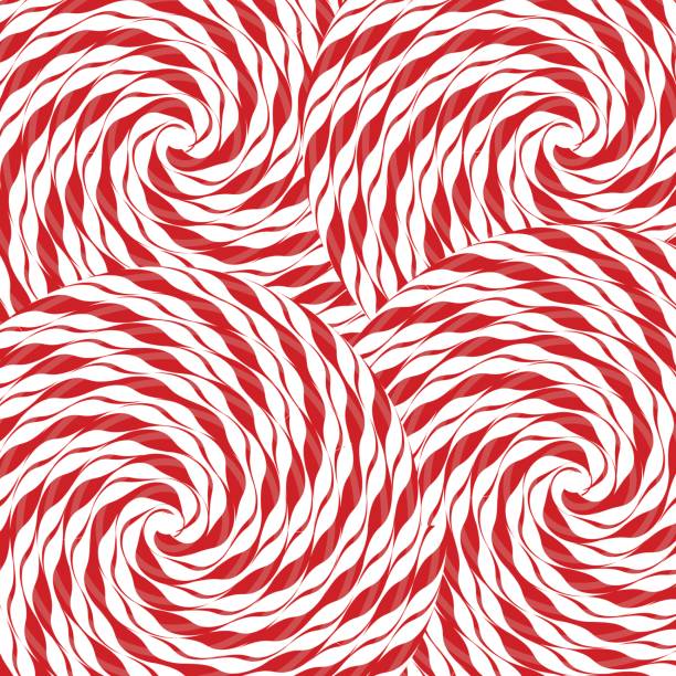 illustrazioni stock, clip art, cartoni animati e icone di tendenza di sfondo caramelle rosse - peppermint candy stick striped